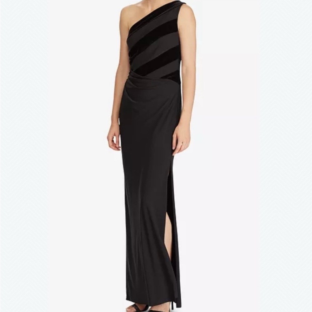 Ralph Lauren One Shoulder Gown